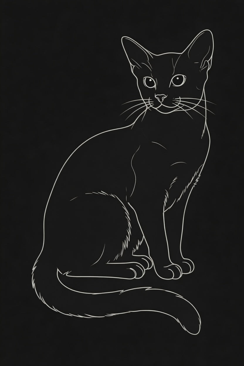 Abyssinian cat on black background 
