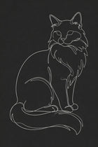 Ragdoll cat outline on dark background